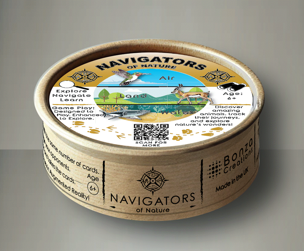 Navigators of Nature game cards featuring migratory animals